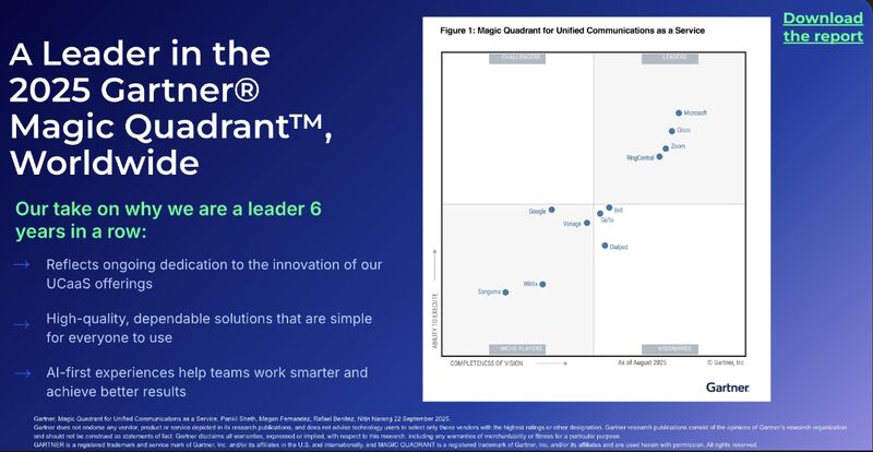 gartner ucaas magic quadrant 2022
